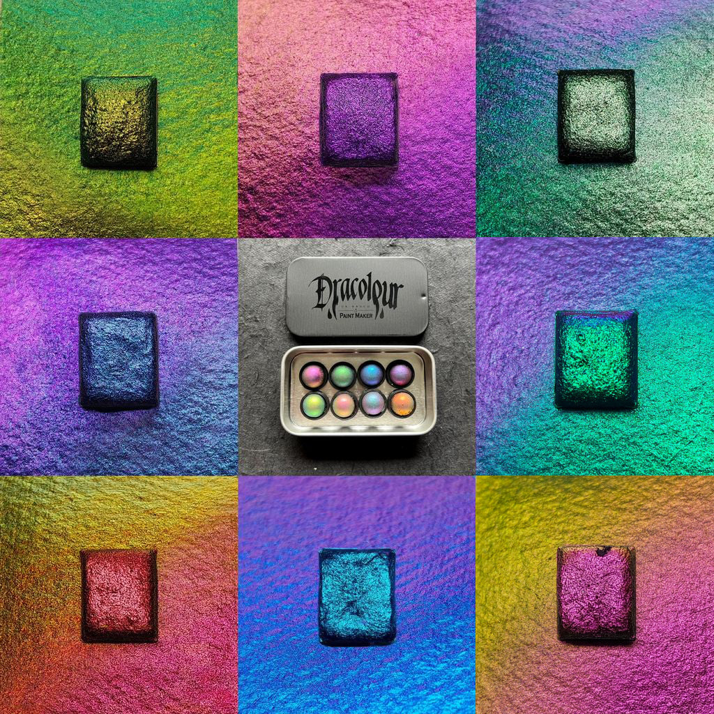 MINI Mythical Palette- Handmade Colourshift Watercolour Paint