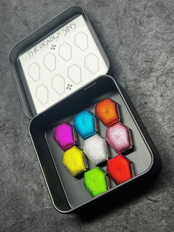 Deadly Sins Palette- Handmade Watercolour Paint