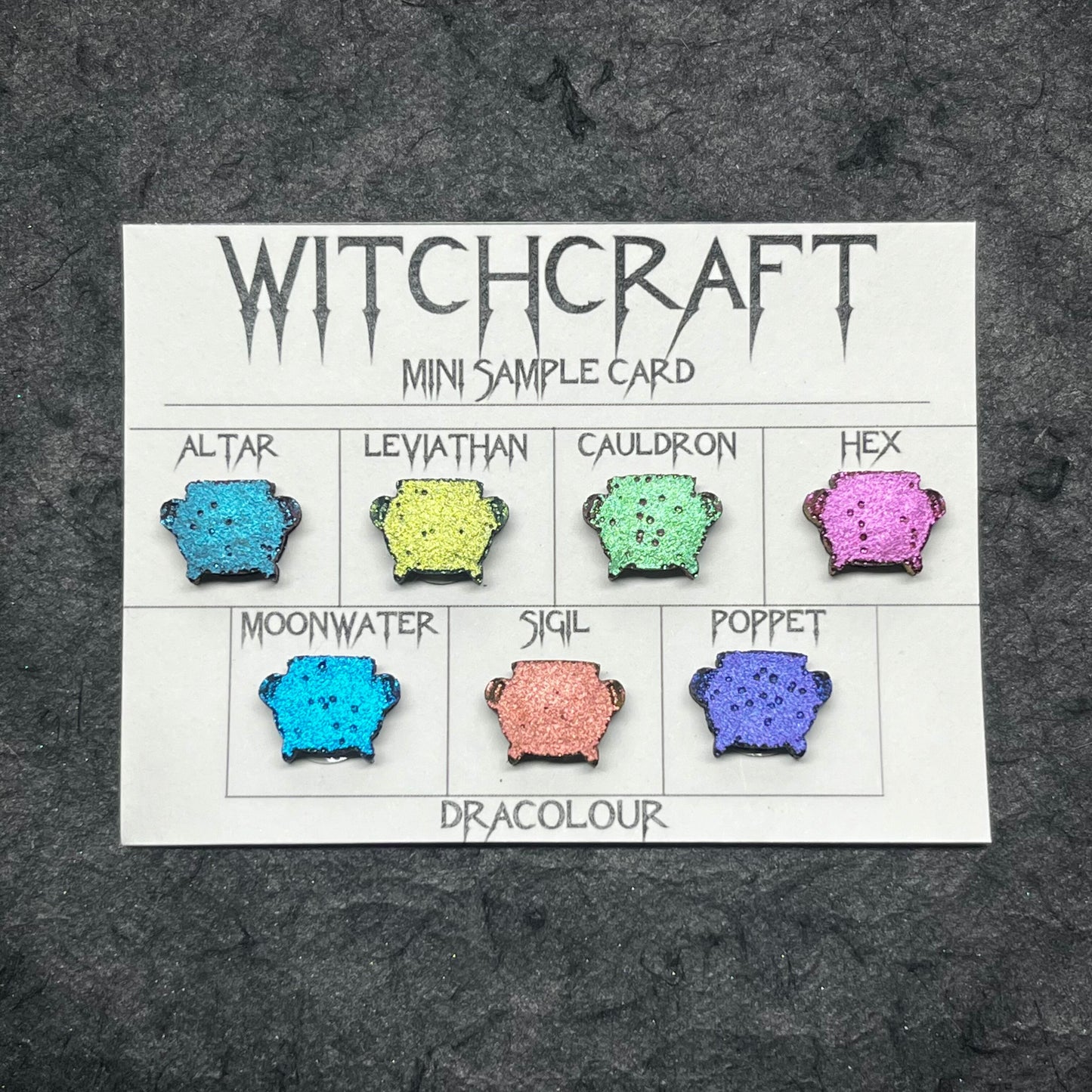 Witchcraft Sample Card - Handmade Colourshift Watercolour Paint