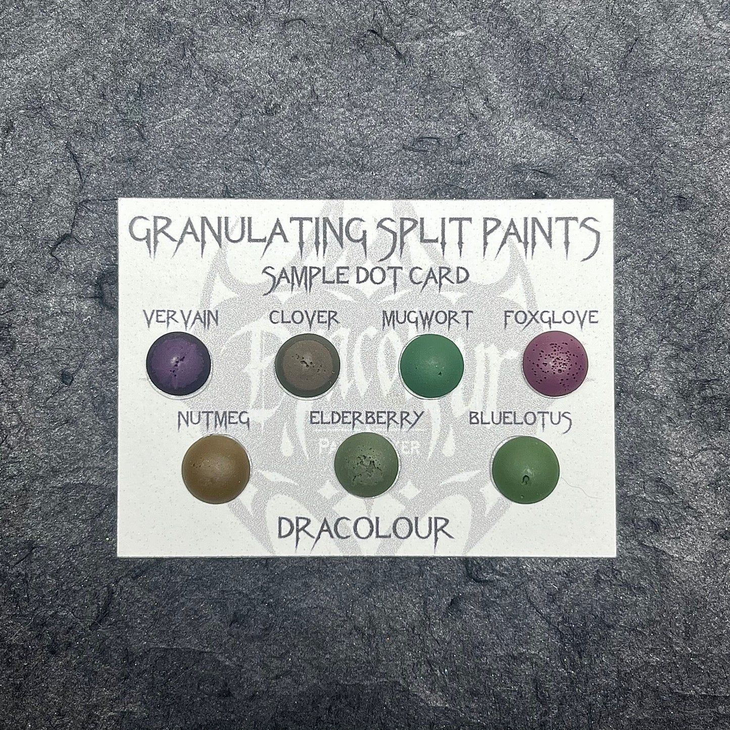 Granulating Dot Card- Handmade Watercolour Paint