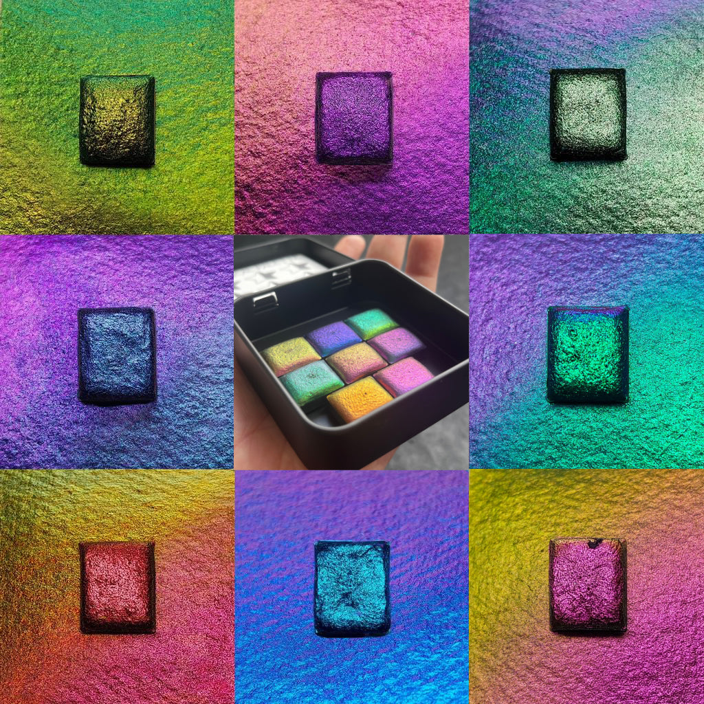 QUARTERS Mythical Palette- Handmade Colourshift Watercolour Paint