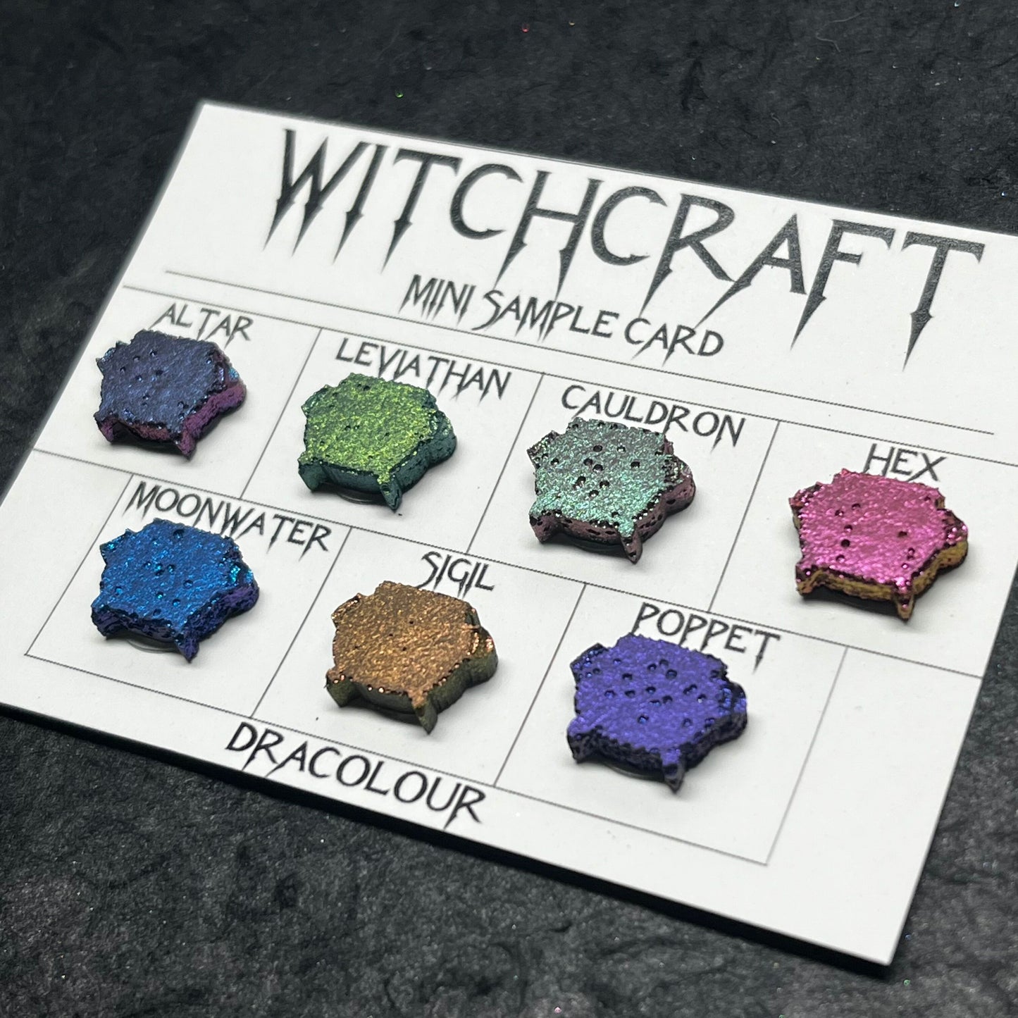 Witchcraft Sample Card - Handmade Colourshift Watercolour Paint