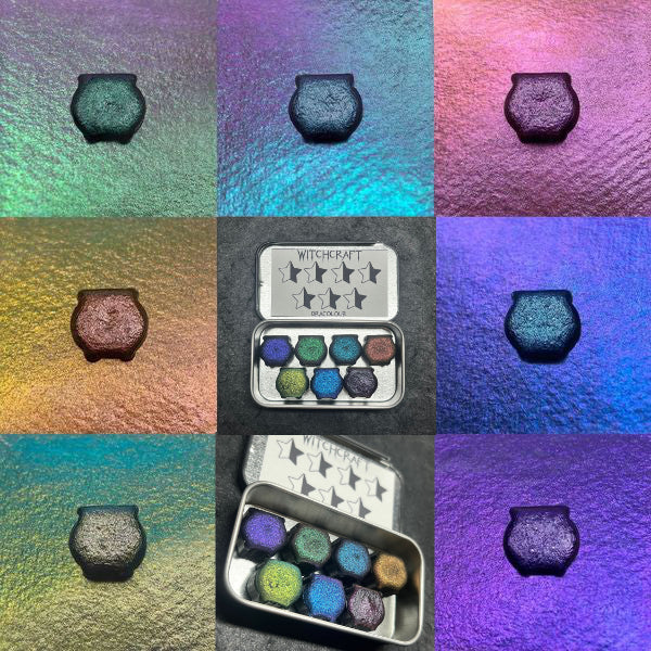 Witchcraft Palette - Handmade Colourshift Watercolour Paint