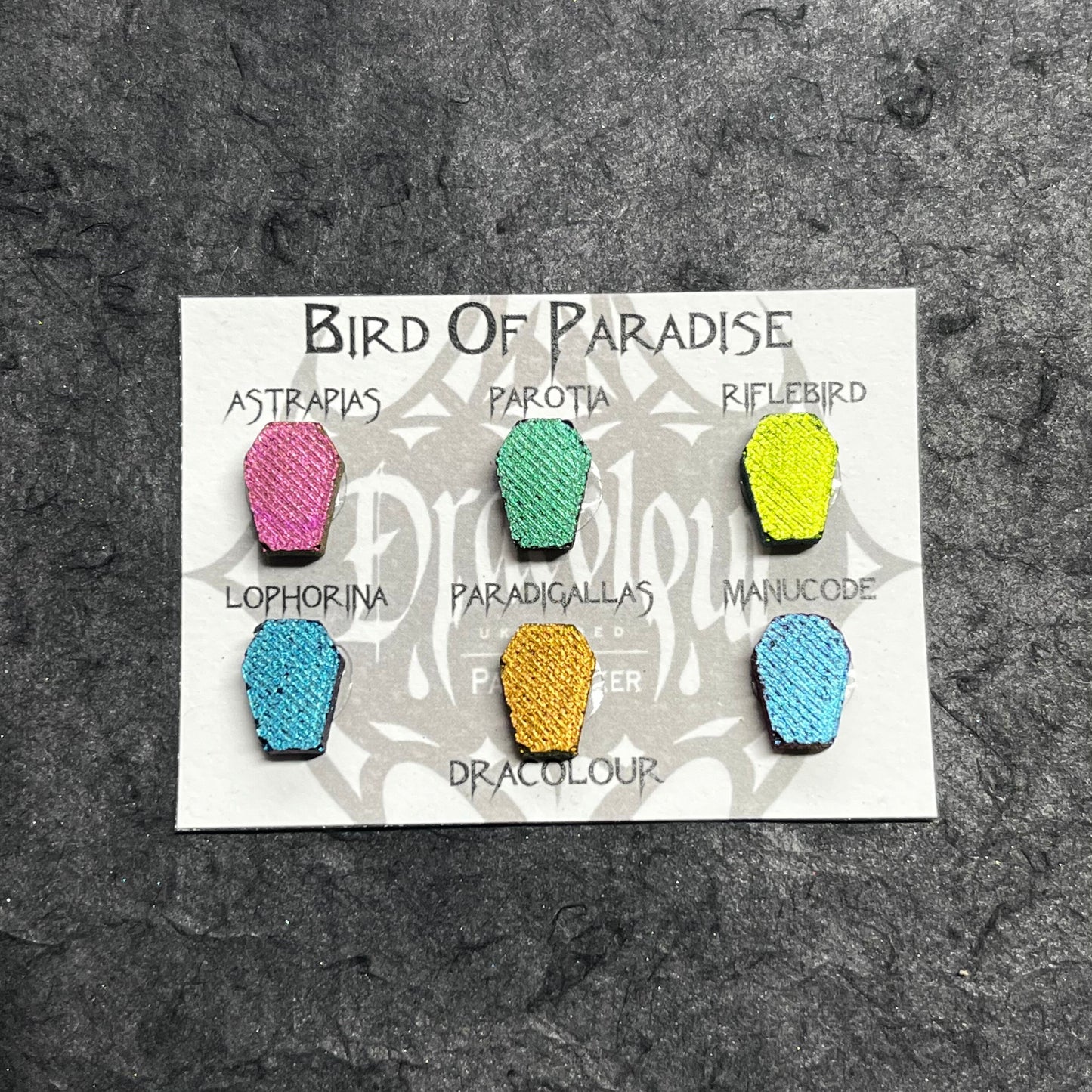 Bird of Paradise Dot Card- Handmade Watercolour Paint
