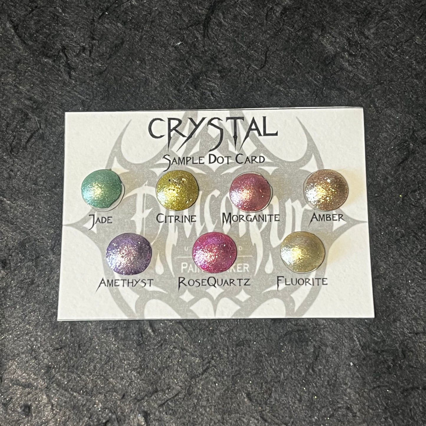Crystal Dot Card- Handmade Watercolour Paint