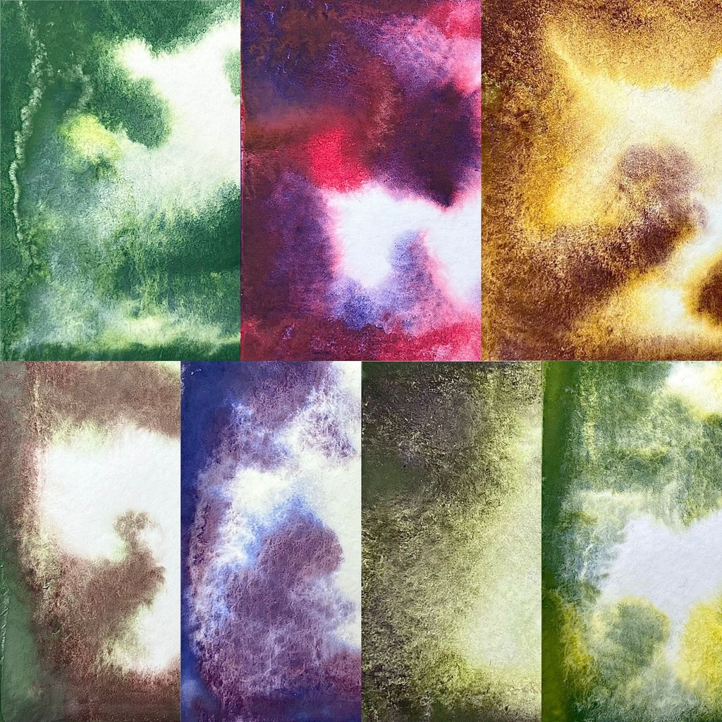Granulating Dot Card- Handmade Watercolour Paint
