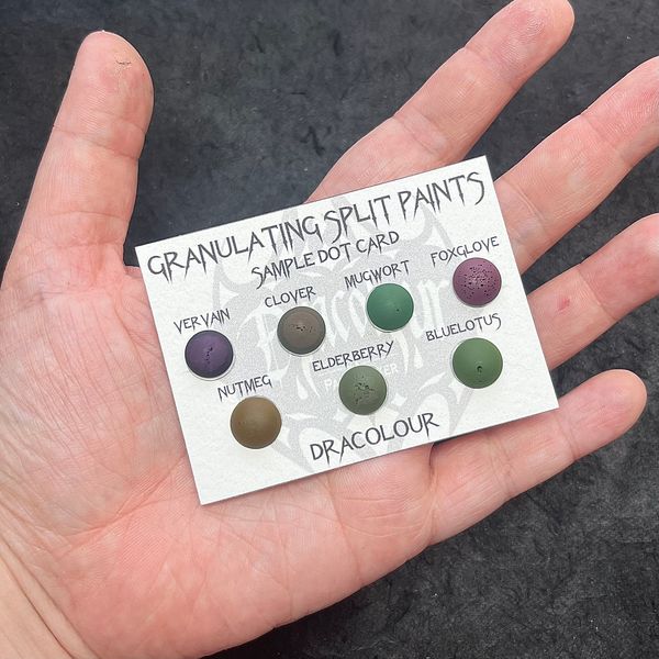 Granulating Dot Card- Handmade Watercolour Paint