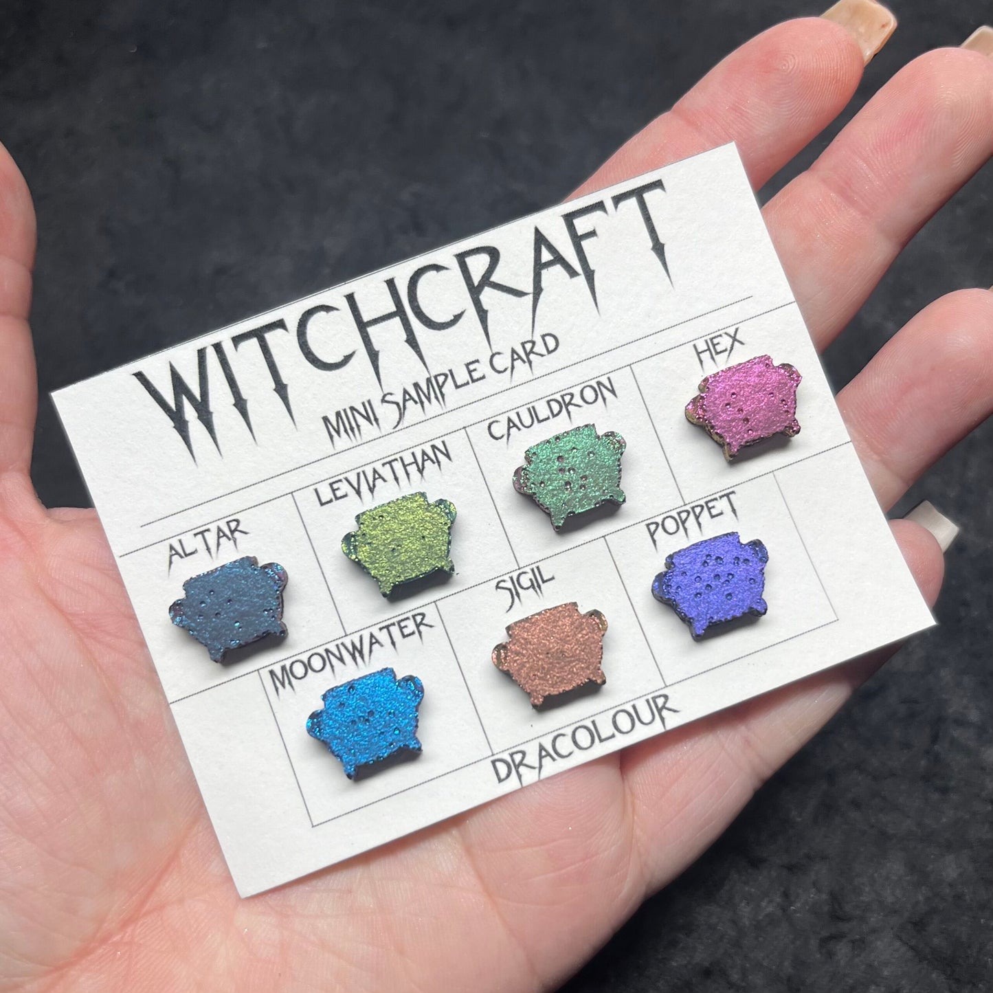 Witchcraft Sample Card - Handmade Colourshift Watercolour Paint