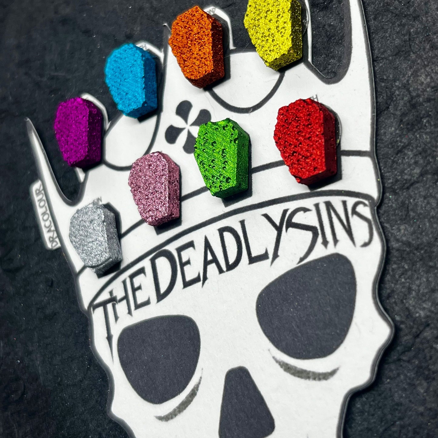 Deadly Sins Dot Card- Handmade Watercolour Paint