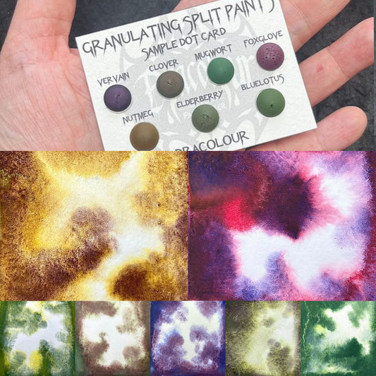 Granulating Dot Card- Handmade Watercolour Paint