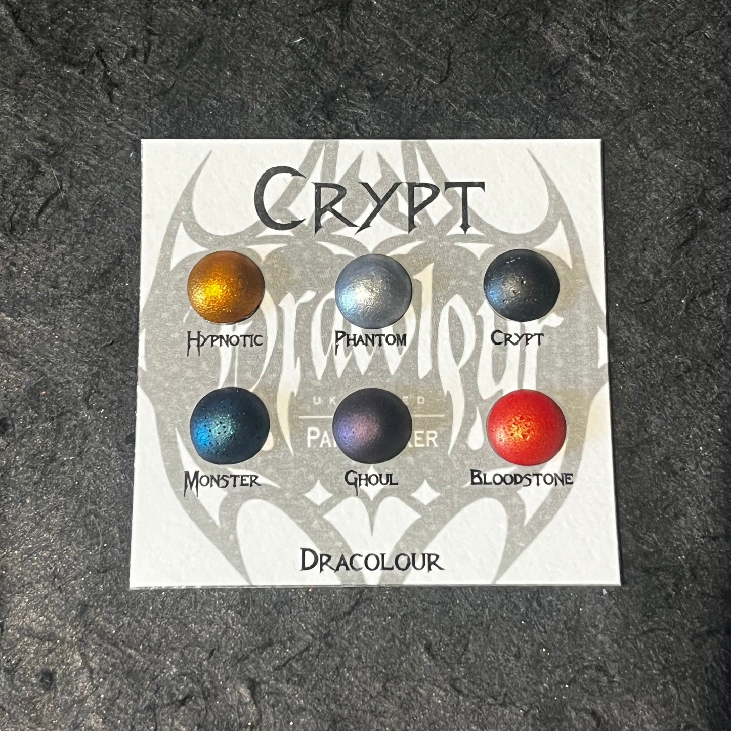 Crypt Sample Card - Handmade Watercolour Paint